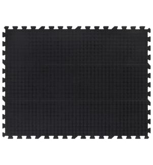 Carreau de sol en caoutchouc noir 12 mm 90x120 cm