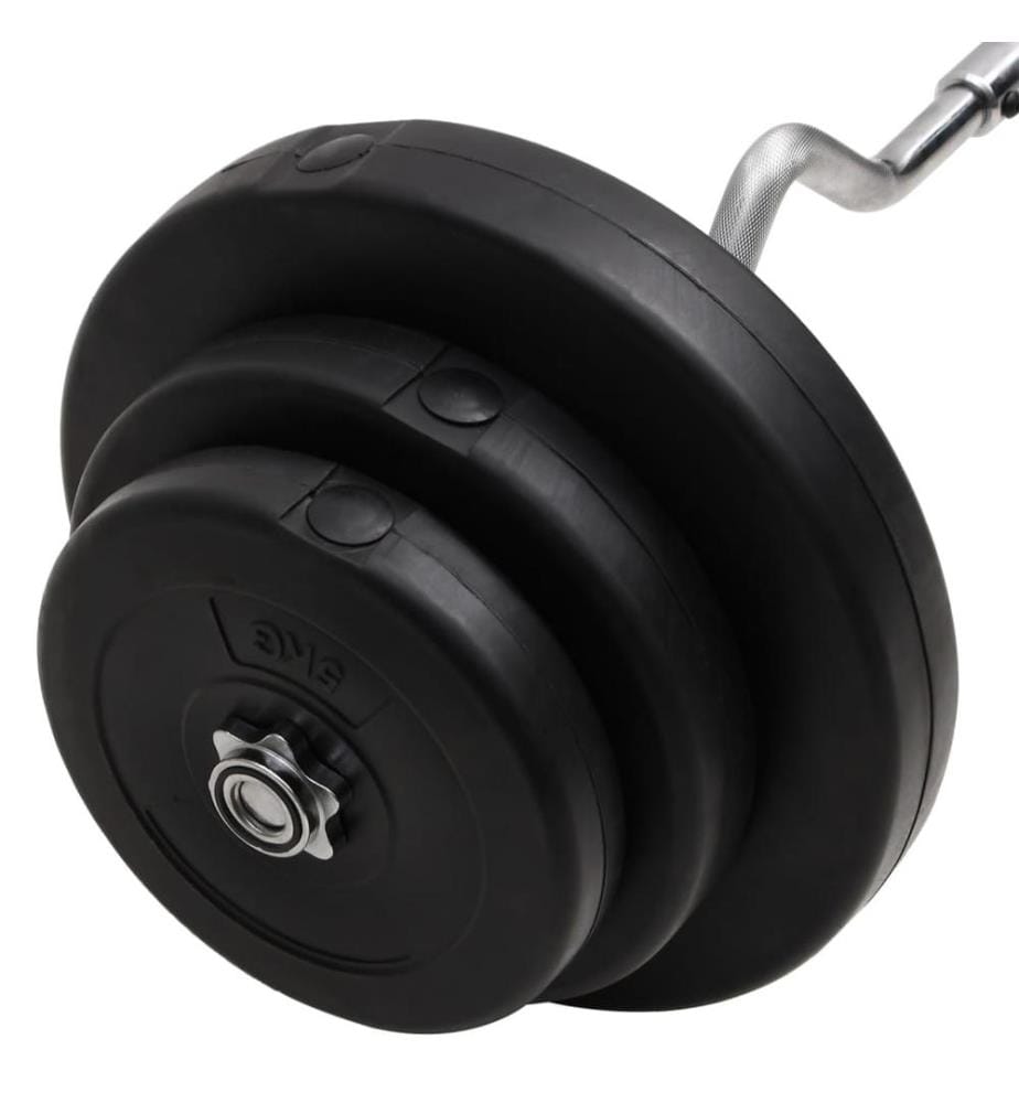 Curlstange mit Gewichten 60 kg