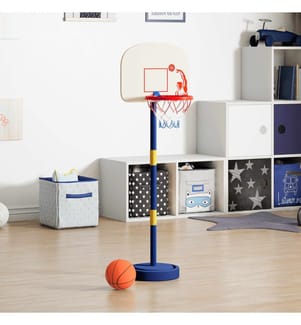 Basketballkorb mit Ständer, Ball & Pumpe Verstellbar 90/121 cm