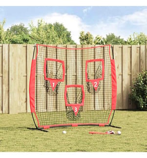 Baseball-Übungsnetz Schwarz 214,5 x 89,5 x 181 cm Polyester