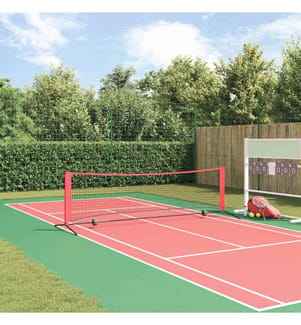 Tennisnetz Schwarz und Rot 301 x 90.5 x 87 cm Polyester