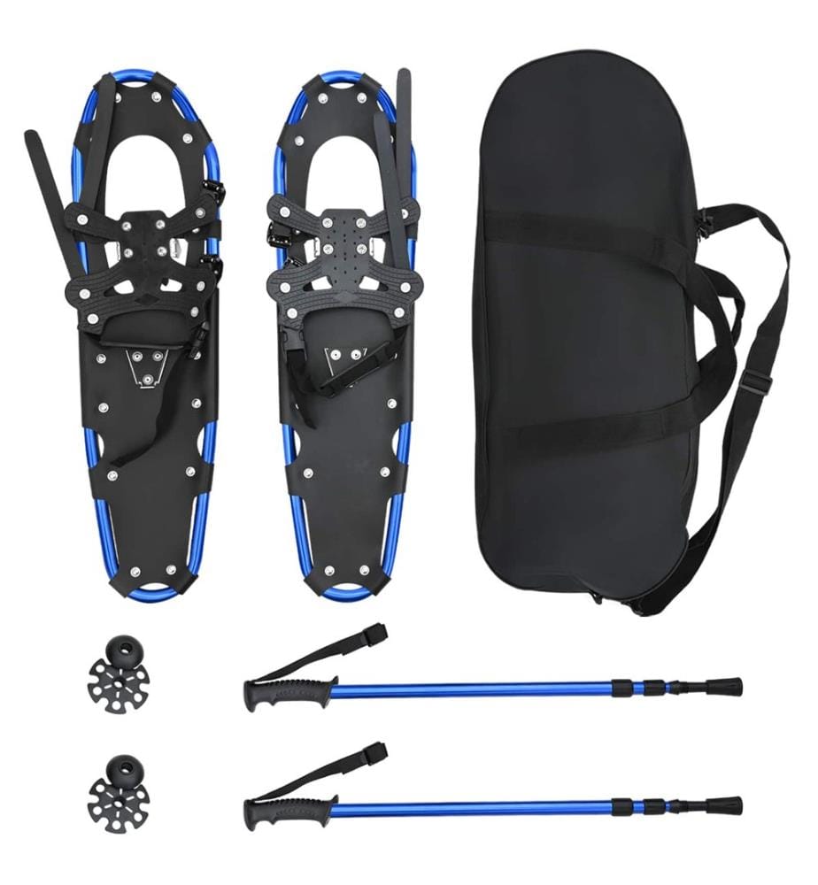3 in 1 Schneeschuhe Blau und Schwarz 30 Zoll Aluminium und HDPE
