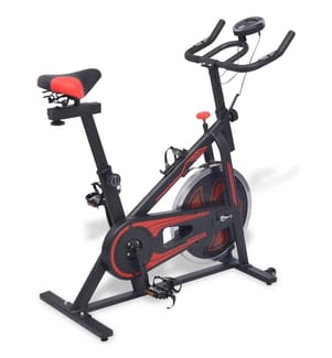 Heimtrainer mit Pulsmesser Schwarz und Rot