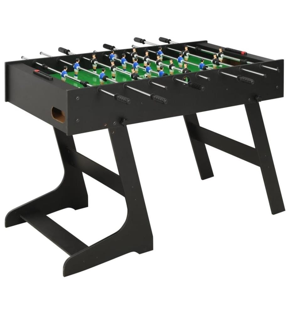 Klappbarer Kickertisch 121 x 61 x 80 cm Schwarz