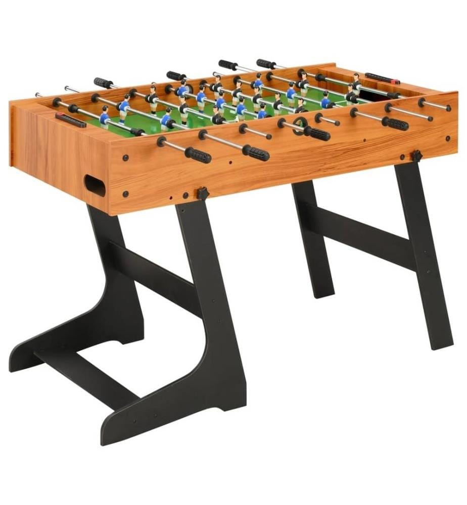 Klappbarer Kickertisch 121 x 61 x 80 cm Hellbraun