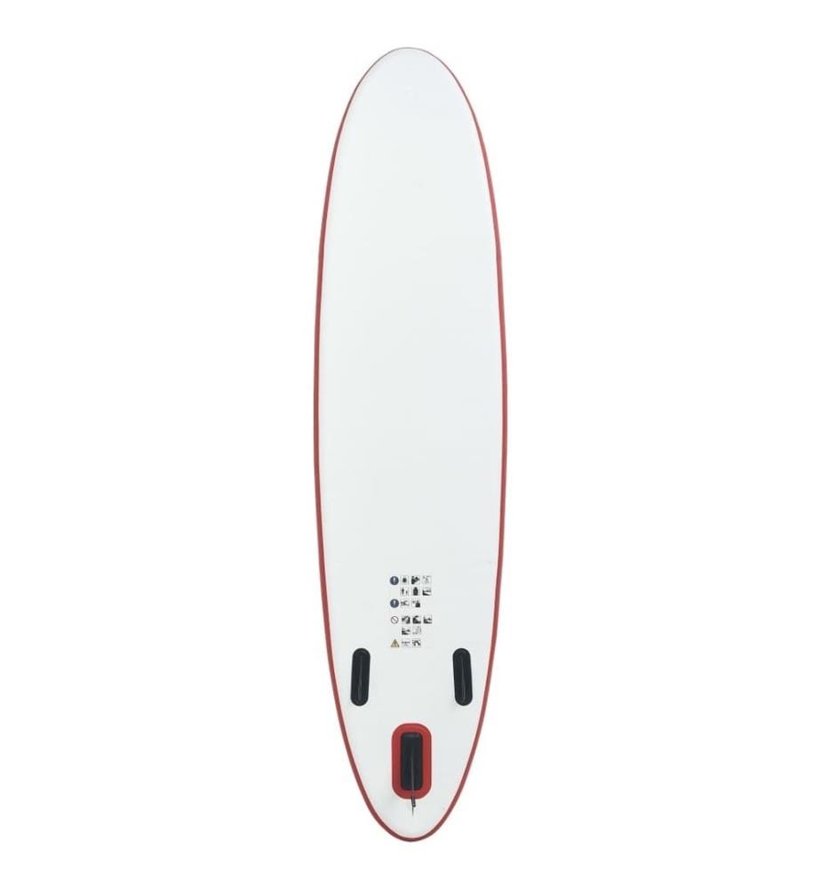 Stand Up Paddle Surfboard SUP Aufblasbar Rot und Weiss