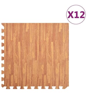 Tapis de sol 12 pcs Grain de bois 4,32? Mousse EVA