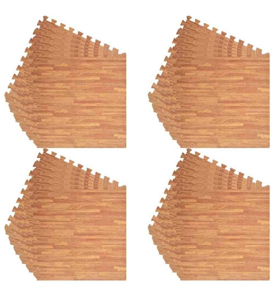 Tapis de sol 24 pcs Grain de bois 8,64? Mousse EVA