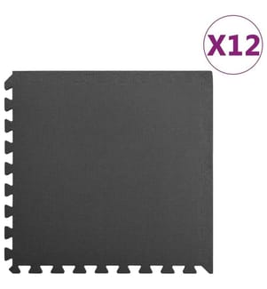 Tapis de sol 12 pcs 4,32? Mousse EVA Noir