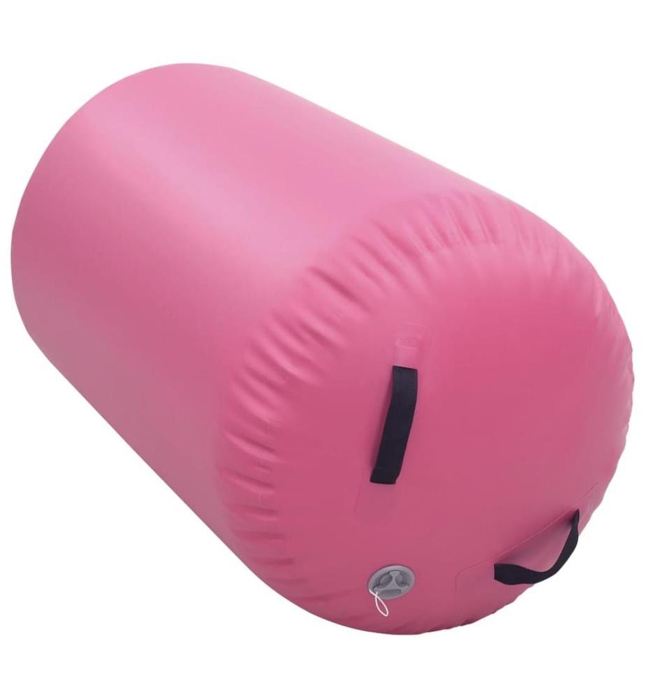 Aufblasbare Gymnastik-Rolle mit Pumpe 100x60 cm PVC Rosa