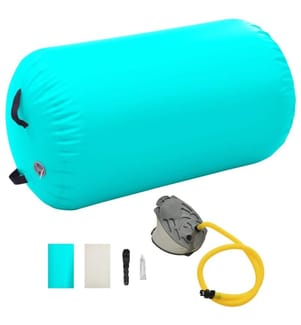 Aufblasbare Gymnastik-Rolle mit Pumpe 100x60 cm PVC Grün