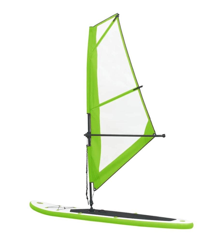 Aufblasbares SUP-Board mit Segel Set Grün und Weiss