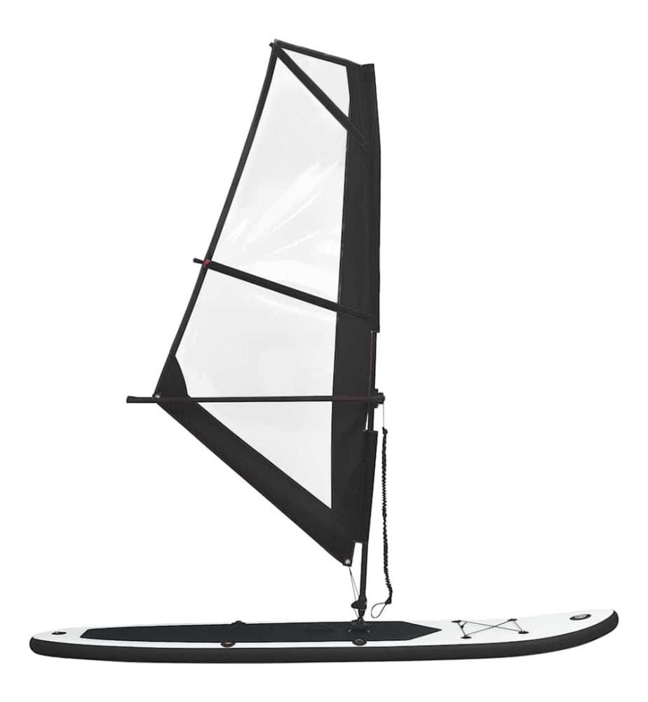 Ensemble de planche SUP gonflable avec voile Noir et blanc