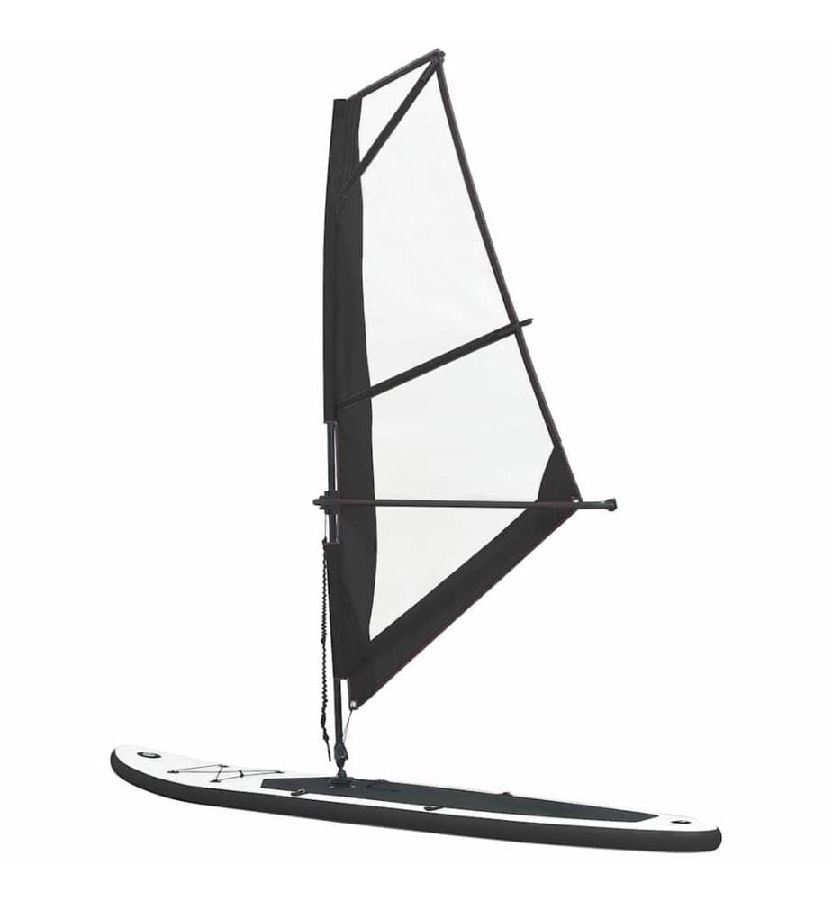 Ensemble de planche SUP gonflable avec voile Noir et blanc