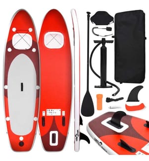 Ensemble de planche SUP gonflable Rouge 360x81x10 cm