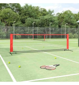 Tennisnetz Schwarz und Rot 300x100x87 cm Polyester
