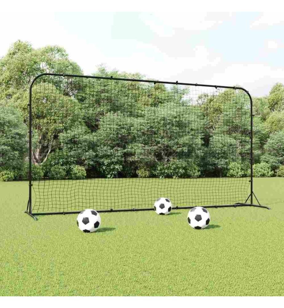 Fussball-Rebounder Schwarz 366x90x183 cm HDPE