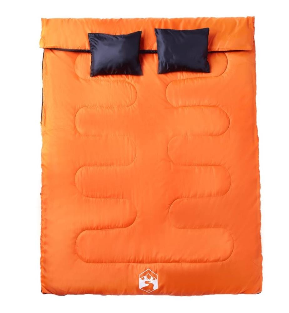 Sac de couchage double et oreillers adultes camping 3-4 saisons