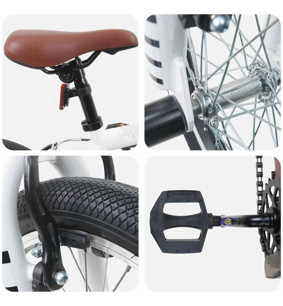 BMX 16 Pouces pour 5-8 ans Blanc