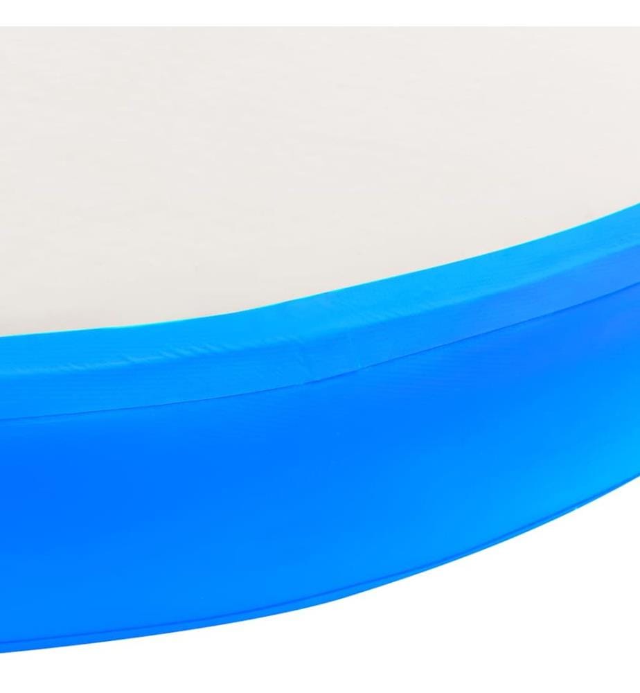 Inflatable gymnastics mat with pump 100x100x15cm PVC Blue