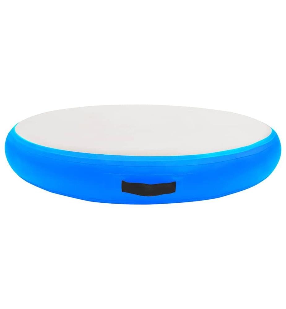 Inflatable gymnastics mat with pump 100x100x20cm PVC Blue