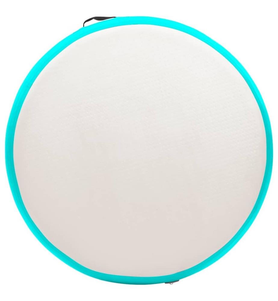 Aufblasbare Gymnastikmatte mit Pumpe 100x100x20 cm PVC Grün