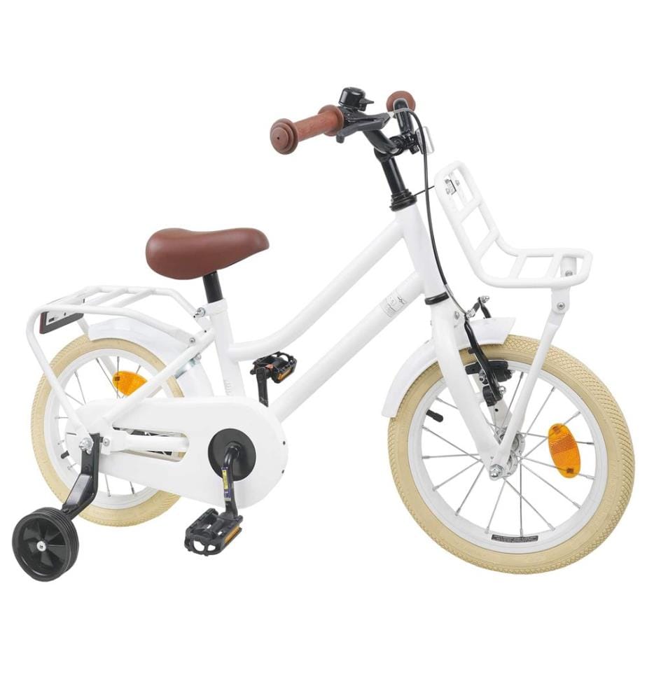Bicicletta per bambini da 14 pollici per bambini da 3 a 5 anni bianco