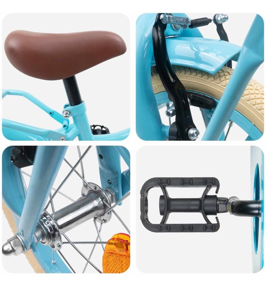 Bicicletta per bambini da 14 pollici per bambini da 3 a 5 anni blu chiaro