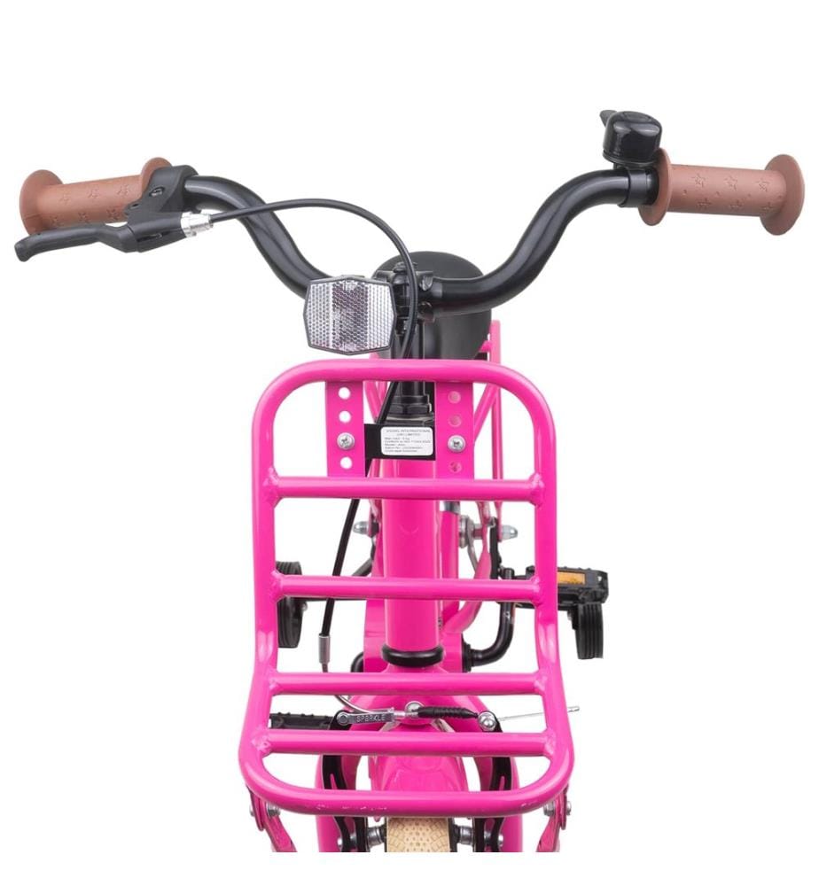 Bicicletta per bambini da 14 pollici per bambini da 3 a 5 anni rosa scuro