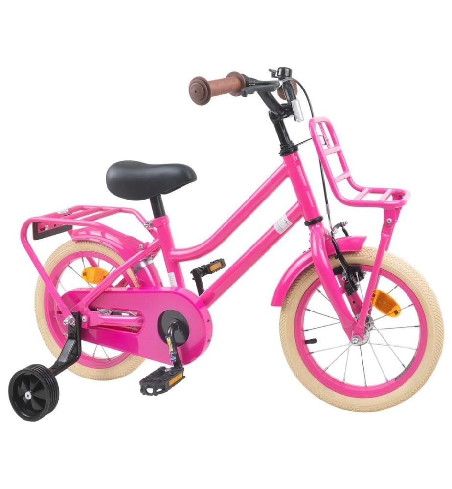 Bicicletta per bambini da 16 pollici per bambini da 4 a 6 anni rosa scuro