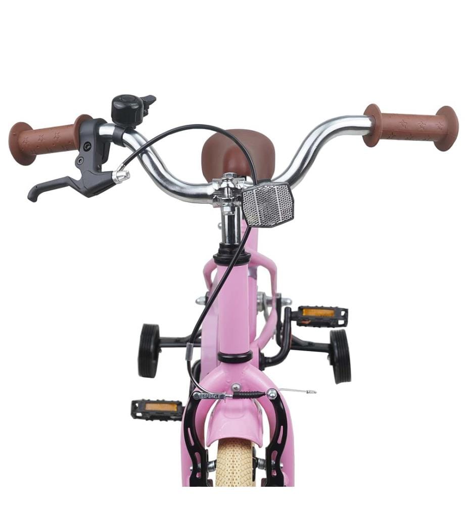 Bicicletta per bambini da 14 pollici per bambini da 3 a 5 anni rosa chiaro