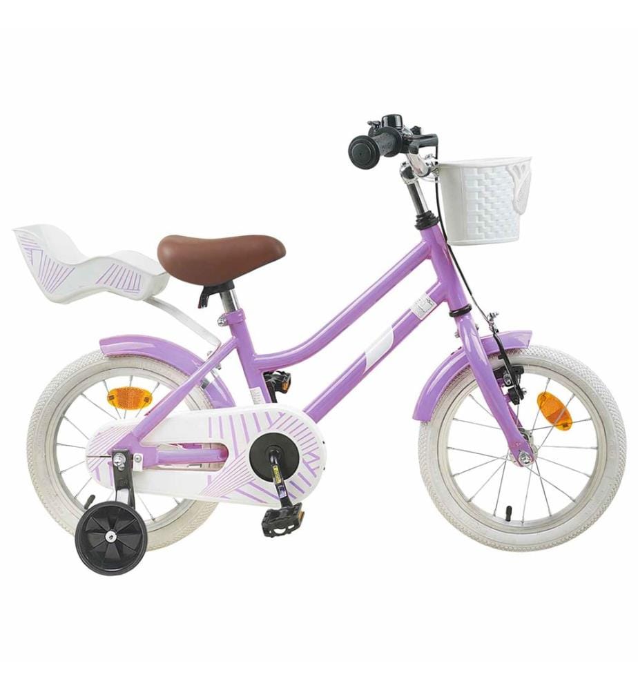 Bicicletta per bambini da 16 pollici per bambini da 4 a 6 anni viola
