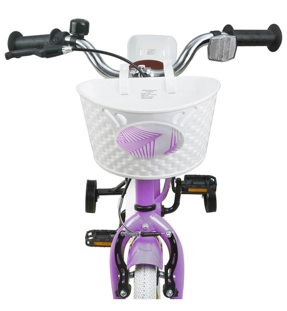 Bicicletta per bambini da 16 pollici per bambini da 4 a 6 anni viola