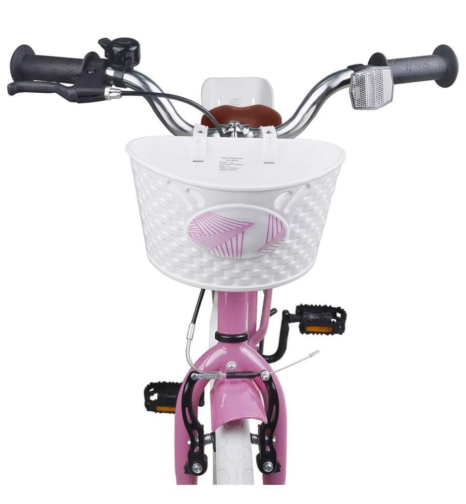Bici per Bambini 18 Pollici per i 5-7 anni Rosa chiaro