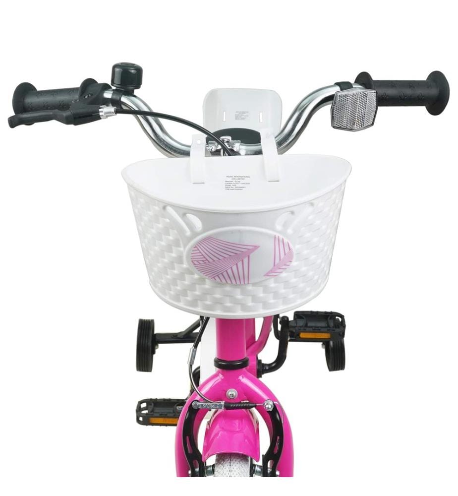 Bicicletta per bambini da 14 pollici per bambini da 3 a 5 anni rosa scuro