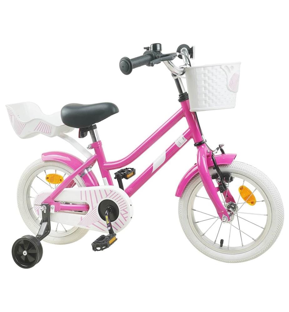 Bicicletta per bambini da 16 pollici per bambini da 4 a 6 anni rosa scuro