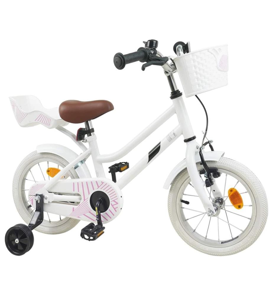 Bicicletta per bambini da 14 pollici per bambini da 3 a 5 anni bianco
