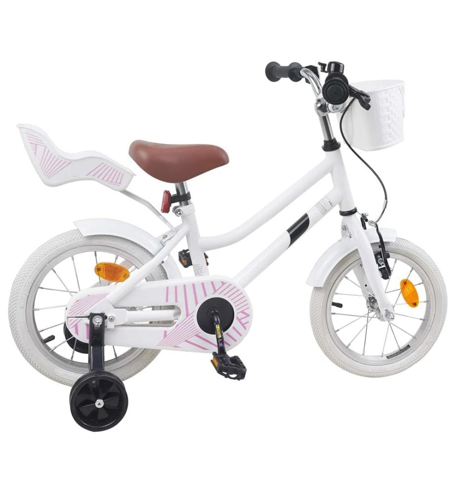 Bicicletta per bambini da 14 pollici per bambini da 3 a 5 anni bianco
