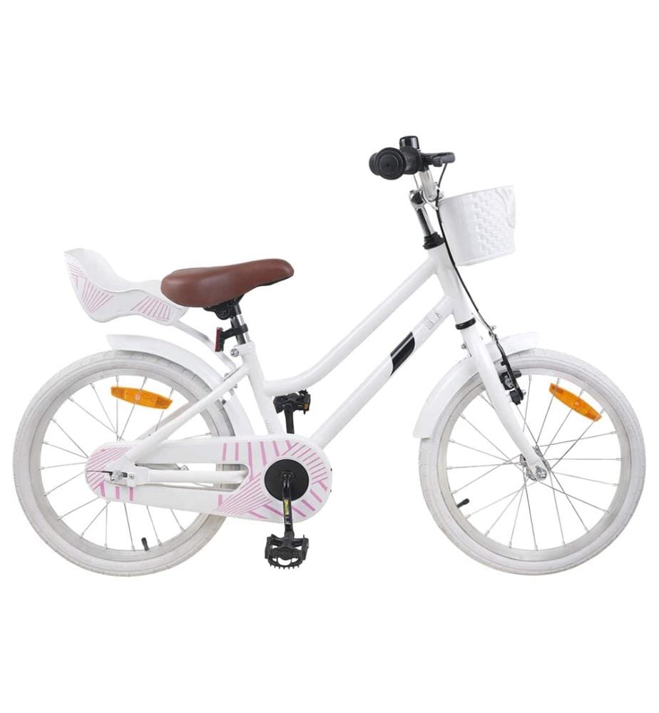 Vélo pour Enfants 18 Pouces pour les 5-7 ans Blanc