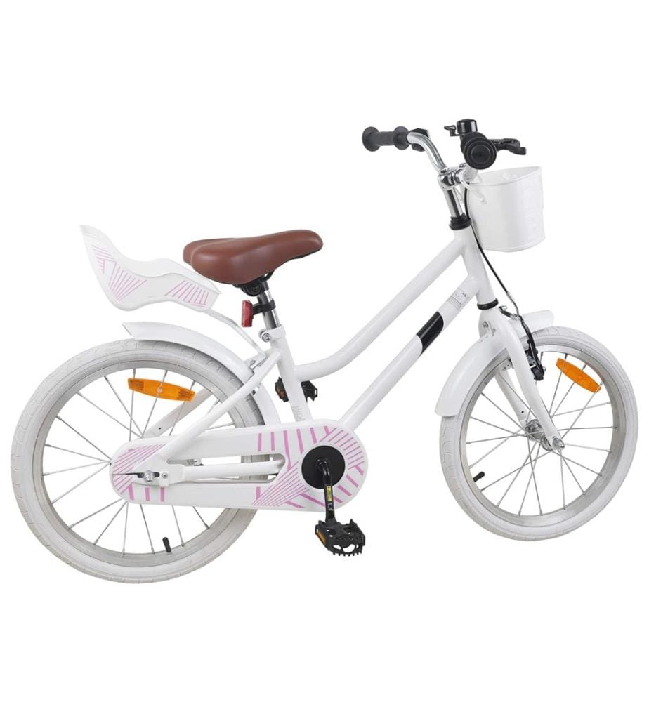 Vélo pour Enfants 18 Pouces pour les 5-7 ans Blanc