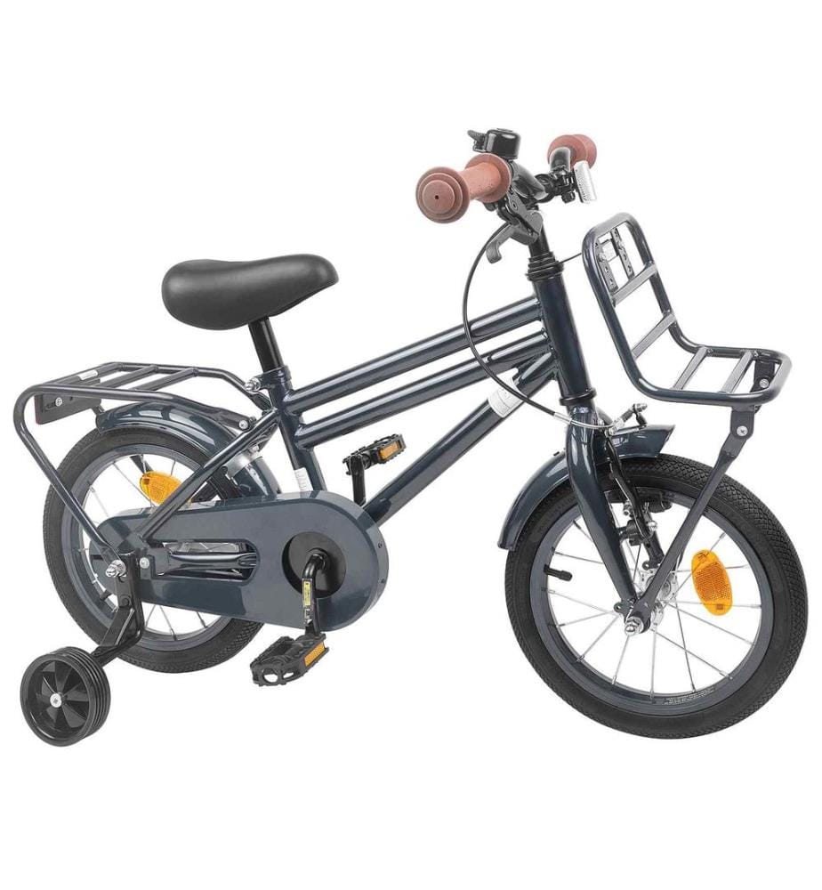 Bicicletta per bambini da 14 pollici per bambini da 3 a 5 anni grigio scuro