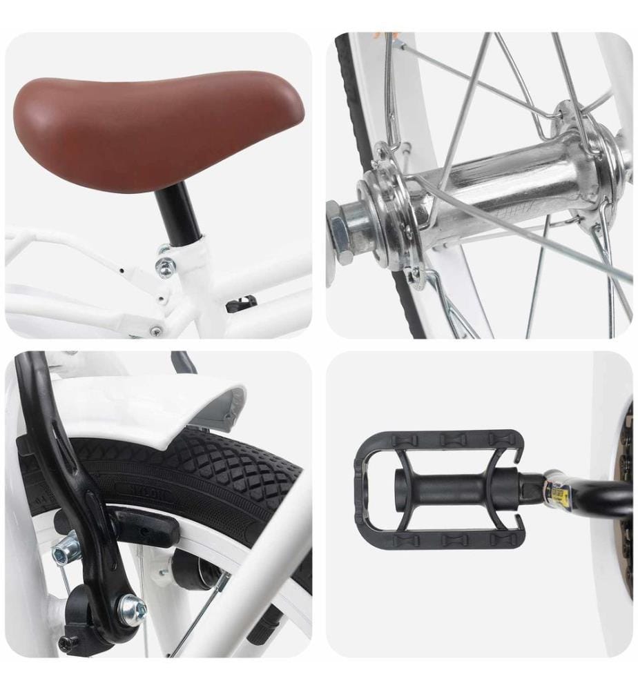 Bicicletta per bambini da 12 pollici per bambini da 2 a 4 anni bianco