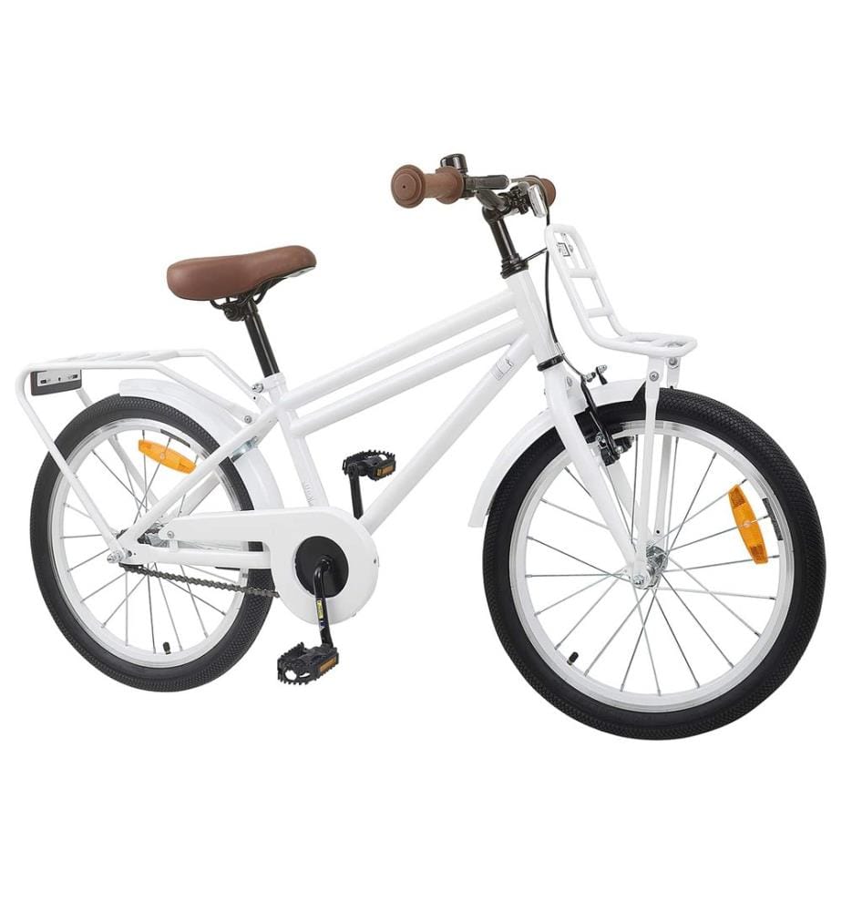 Vélo pour Enfants 18 Pouces pour les 5-7 ans Blanc