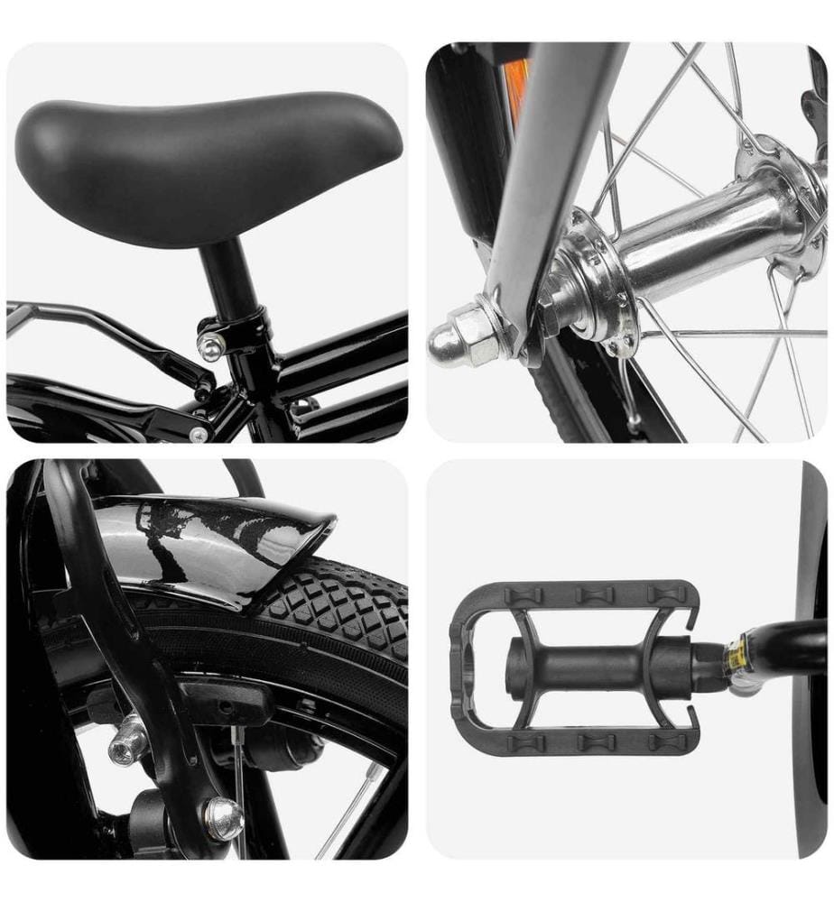 Bicicletta per bambini da 12 pollici per bambini da 2 a 4 anni nero