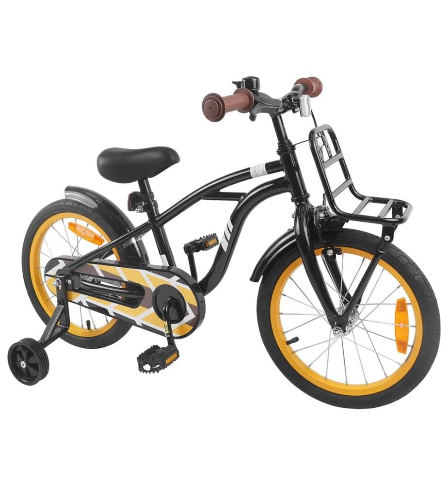 Bicicletta per bambini da 16 pollici per bambini da 4 a 6 anni nero