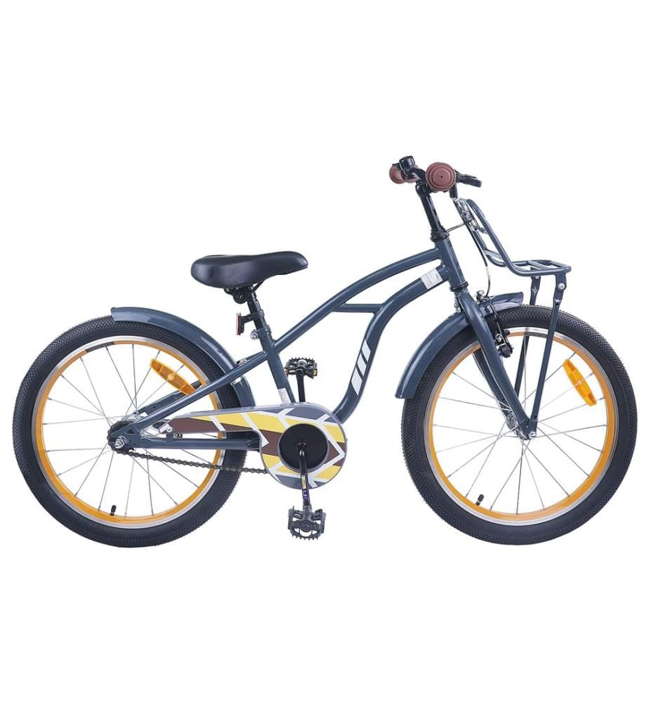 Bicicletta per Bambini 18 Pollici per i 5-7 anni Grigio scuro