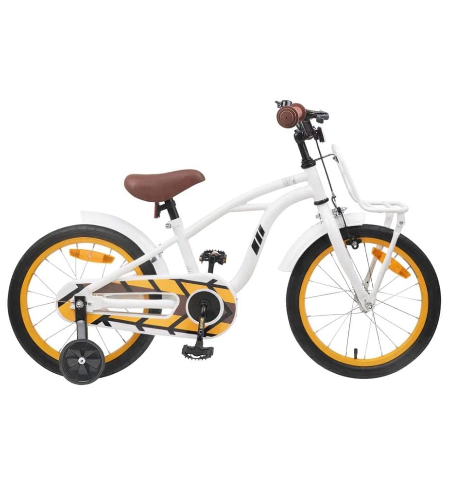 Bicicletta per bambini da 16 pollici per bambini da 4 a 6 anni bianco