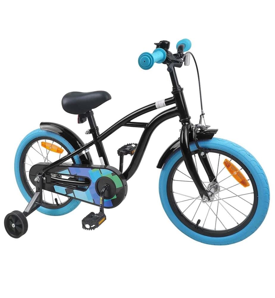 Bicicletta per bambini da 16 pollici per bambini da 4 a 6 anni nero