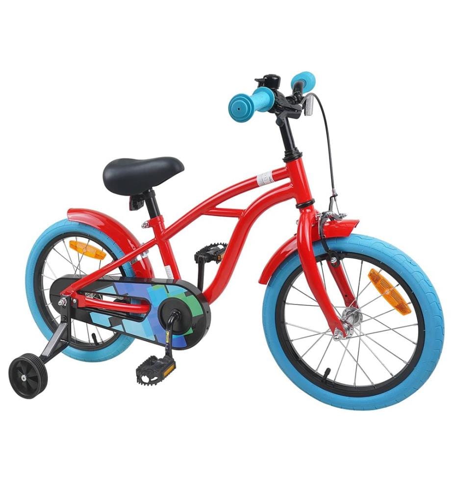Bicicletta per bambini da 16 pollici per bambini da 4 a 6 anni rosso