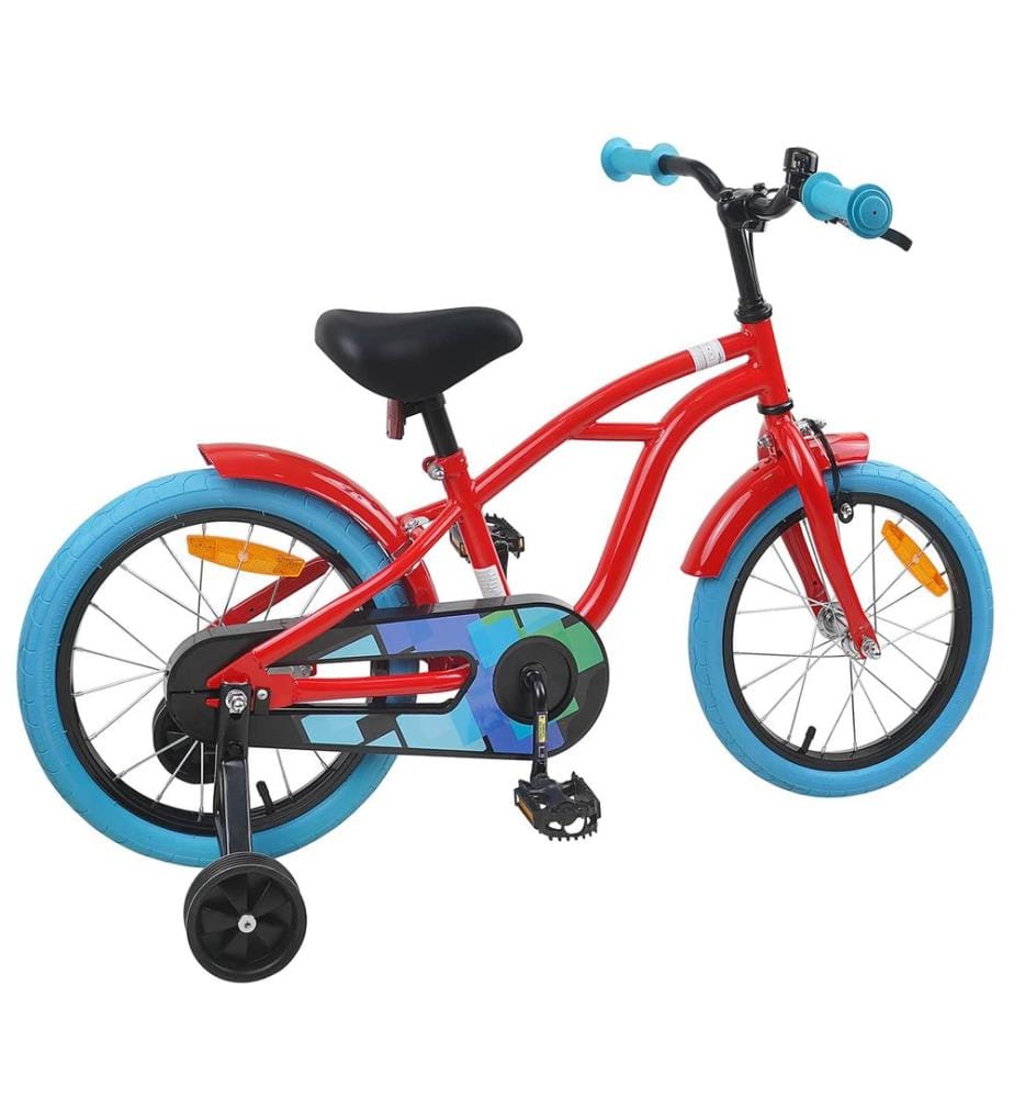 Bicicletta per bambini da 16 pollici per bambini da 4 a 6 anni rosso